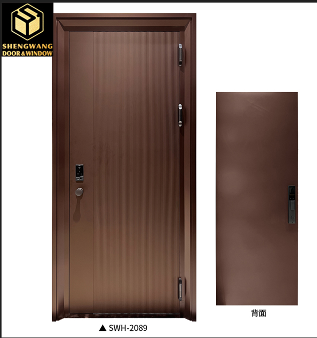 Sapele Corrosion Resistant Aluminum Room Door Solid Core Door Soundproof