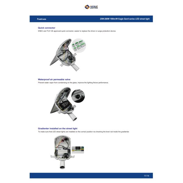 ENEC CB SASO ENEC+ Certified 190lm/W 80W LED Street Light IP66 IK09 SAA CE Zhaga-D4i Approved 10 Years Warranty Public Lighting