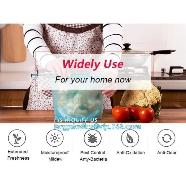 Reusable Leakproof Zipper Preservation Airtight sandwich Zip lockk Cooking Fresh