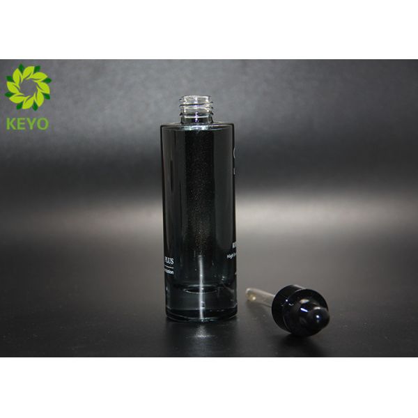 Transparent Black Color Essential Oil Bottles Bulk 50ml Round Thick Bottom