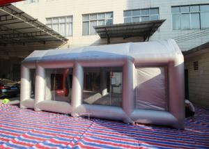 Quality Automobile Oxford Cloth Silver Inflatable Spray Booth With Removable Flooring for sale