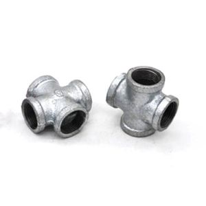 Quality Galvanized Cross Black Malleable Cast Iron Pipe Fittings for sale