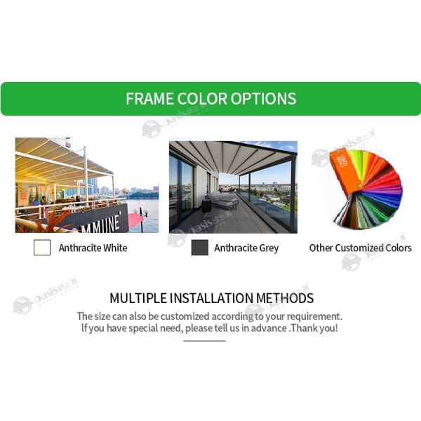 Premium Heavy-Duty Aluminum Frame Patio Awning-UV-Resistant Adjustable Telescopic Polyester Canopy