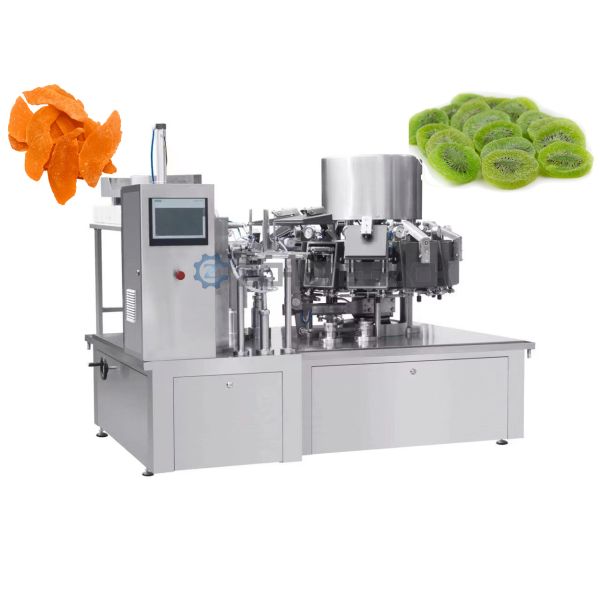 Industrial Rotary Vacuum Packaging Machine Dry Fruit Cranberries Blueberries Peanut