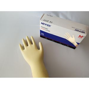 Natural Latex Examination Gloves Transparent Latex Free Disposable
