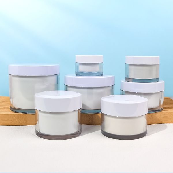 Recyclable Plastic Cosmetic Cream Jar with Screw Lid