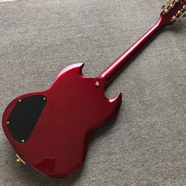 Custom SG Electric Guitar with Metal Red Color