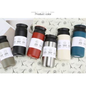 Coffee Cup Thermos Flask Leakproof vacuum Insulated Stainless Steel Flask