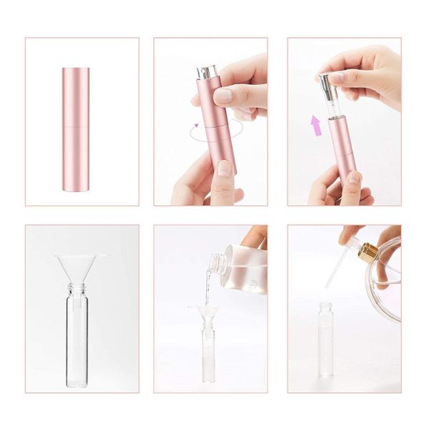 Wholesale Luxury Small Silver Refillable Perfume Atomiser Travel Spray bottle 8ml