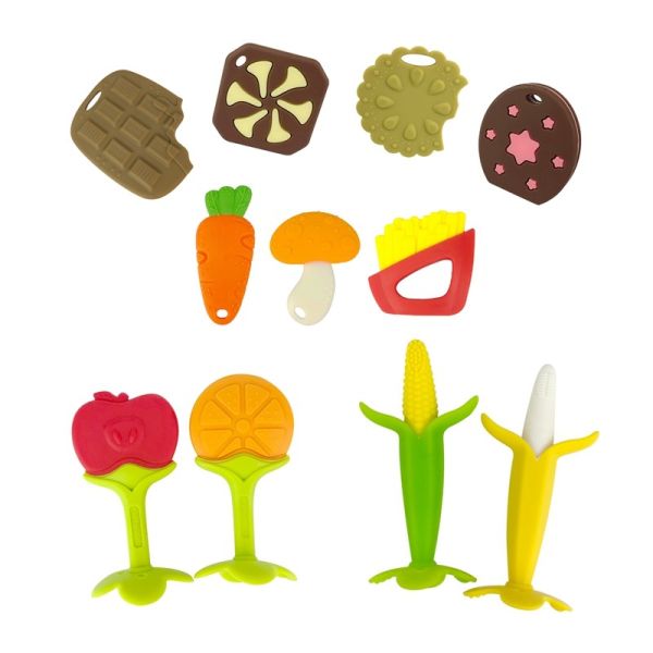 Soft Natural BPA Free Natural Rubber Teether , Small Baby Teethers For Infant