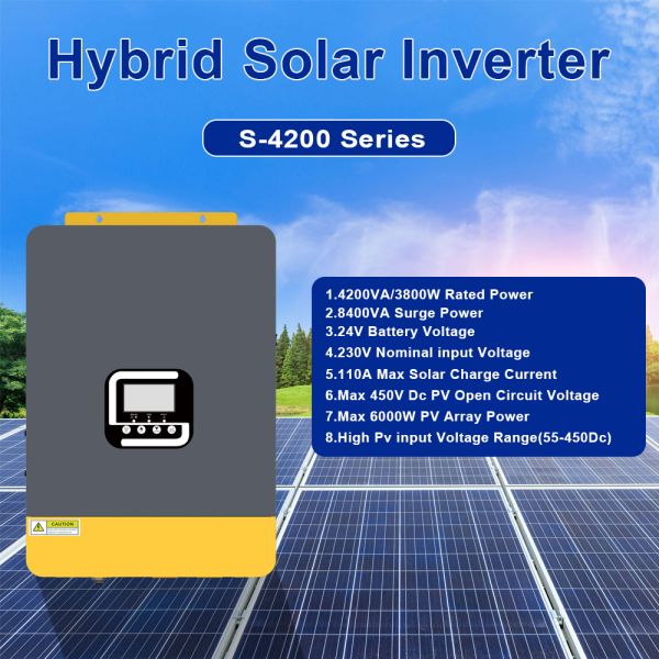 3.5 Kva Hybrid Inverter 24V 220V 3.5 Kw Solar Inverter Single Output
