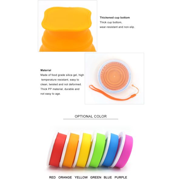 OEM 200ml Silicone Foldable Drinking Cup For Travel