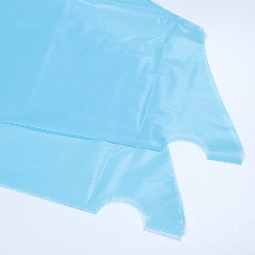 S&J Disposable Isolation Gown Individual Wrapped Long Sleeve & Thumb Hole Unisex Liquid-Proof CPE Gown Disposable