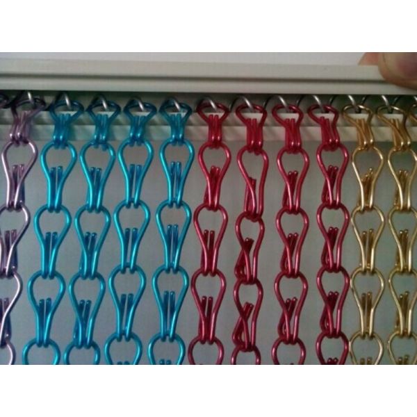 Fashion Design Aluminum Chain Link Curtain Fly Screen for sale