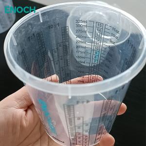 Quality 1400ml 2300 Ml Large Plastic Paint Mixing Cups Auto Paint Measuring Cups With Lid for sale