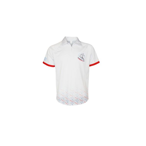 100% Polyester Men Short Sleeve Polo Shirts Gradient Color Pattern