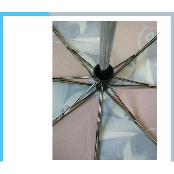 Gift Compact Foldable Auto Open Umbrella For Adults , Self Fabric Pouch