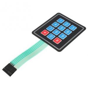 Quality Custom 4x3 Array 12 Keys Matrix Membrane Switches Keypads With Embossed Metal Buttons for sale