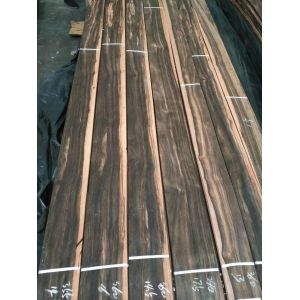 China Quarter wood veneer Door Skin Makassar Ebony wood veneer on sale