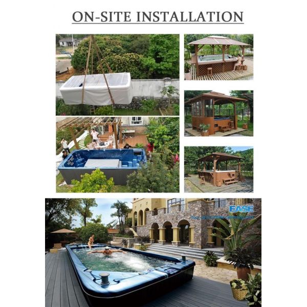 Garden 5 Seats Luxury Massage Spa Bathtub Outdoor Whirlpool Hot Tub Acrylic Freestanding Spa Tub For Villa