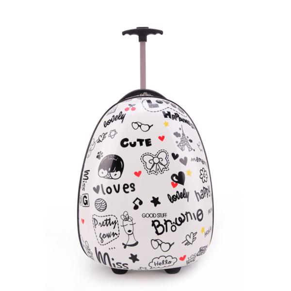 Unisex Travel Children Trolley Bag Carry on Hard Shell Zipper Wheeled Suitcases Kids Rolling Spinner Luggage Scooter Suitcase