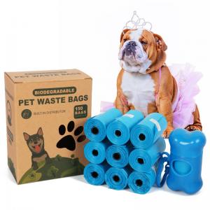 Quality Pet Waste 23*33cm*15microns Biodegradable Dog Poop Bag 10 Rolls Pack for sale