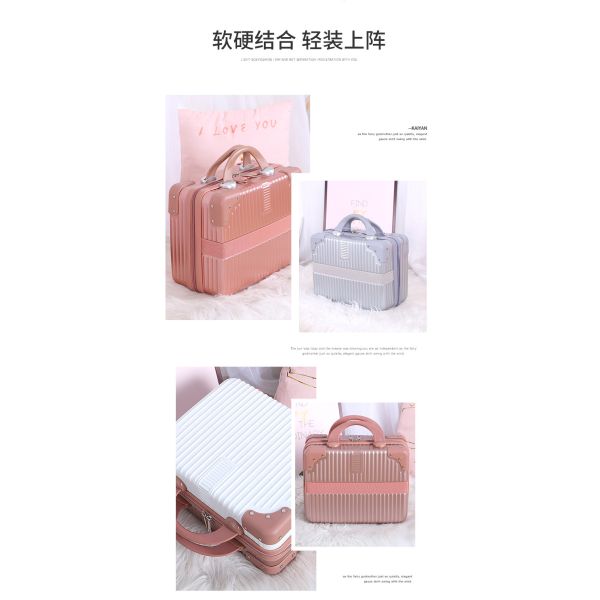 14 inch makeup bag Storage bag on the suitcase short-term women's travel bag toiletry bag business trip cosmetic box can be hung with password box