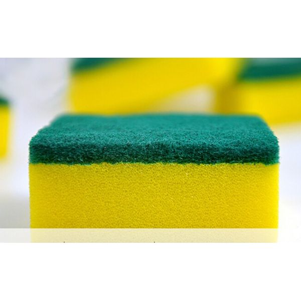 Heavy Duty Utensil Cleaning Sponge With Polyester Fiber Scouring Pad