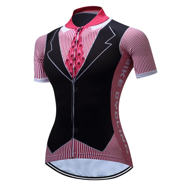 Female Mountain Bike Riding Jersey Short sleeved Cycling Gravel Jersey