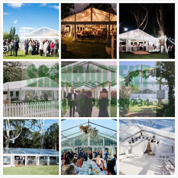 Fire Retardant Large Size Tents Transparent Wedding Tent 200 People