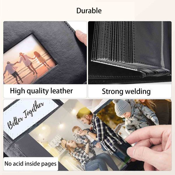 Insert Card Collection Binder Pu Leather Multifunction Large Photo Album