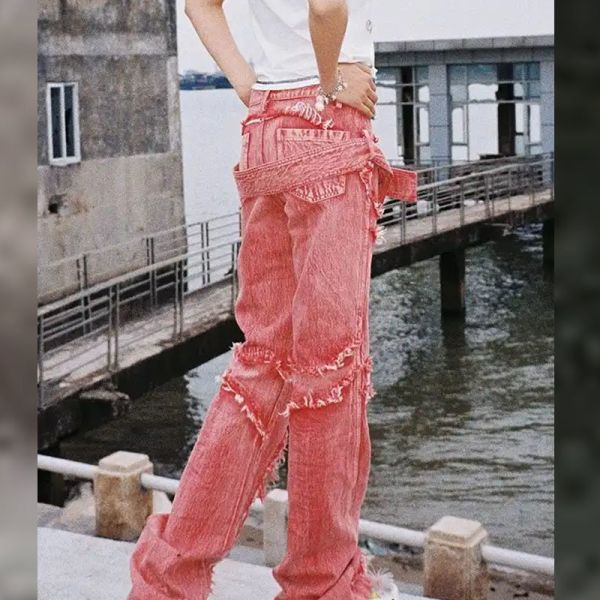 2023 New Style Denim Pattern Fashion 100% Cotton Jeans for Wholesale