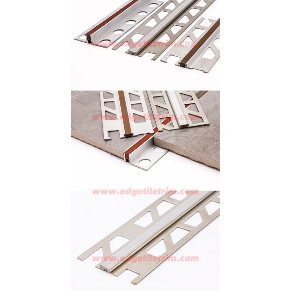 Silver Expansion Movement Joint Cover Strips Metal Flooring Transition Strips
