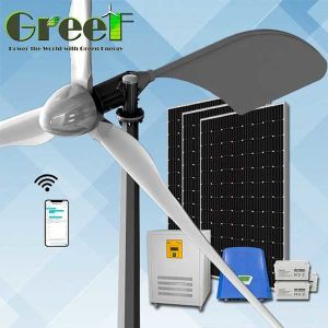 China On Grid Energy Complete Solar Wind Hybrid Horizontal Axis Wind Turbine 1KW on sale