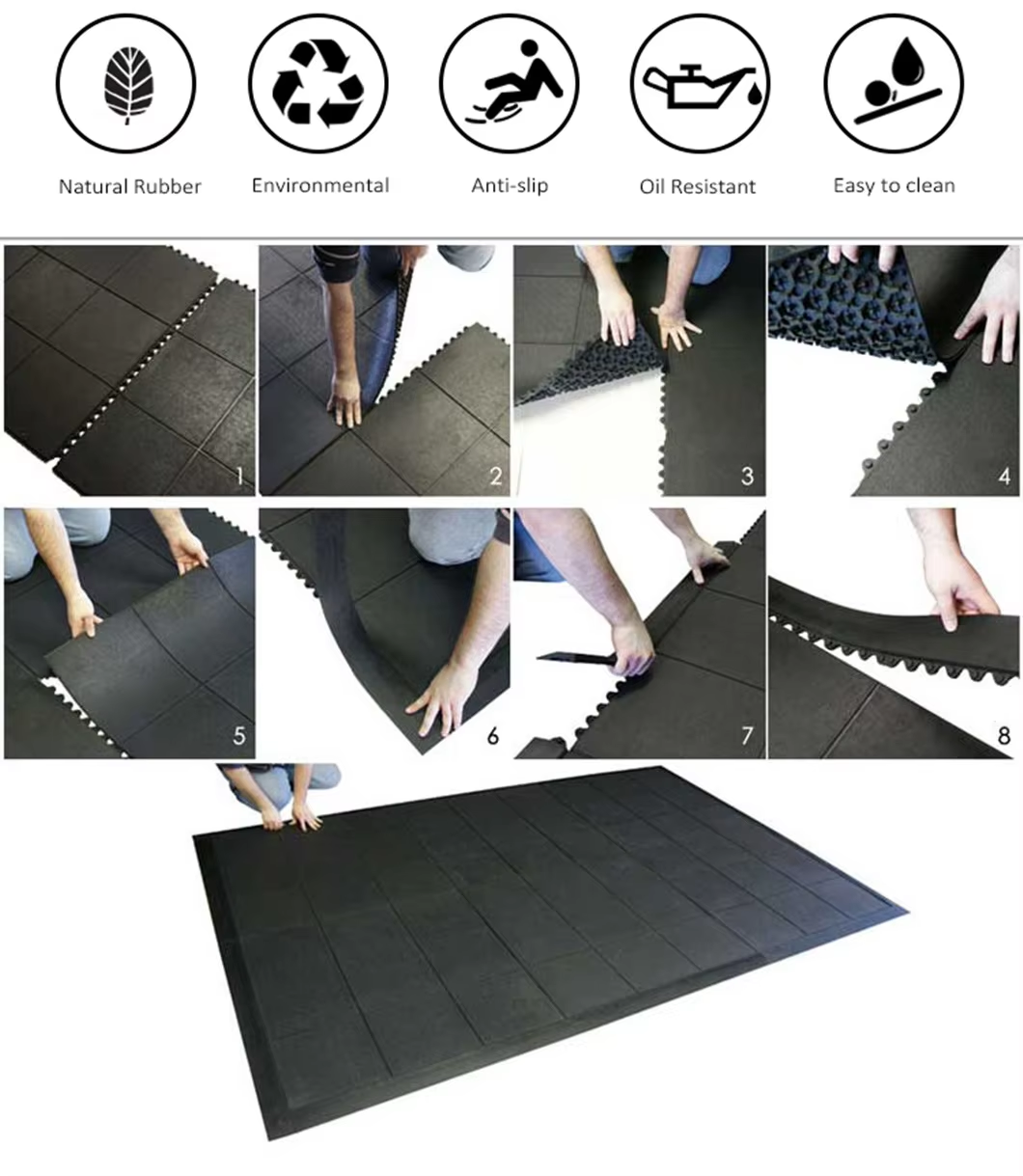 EPDM Rubber Flooring for Gym Weight Life With 10mm Thickness