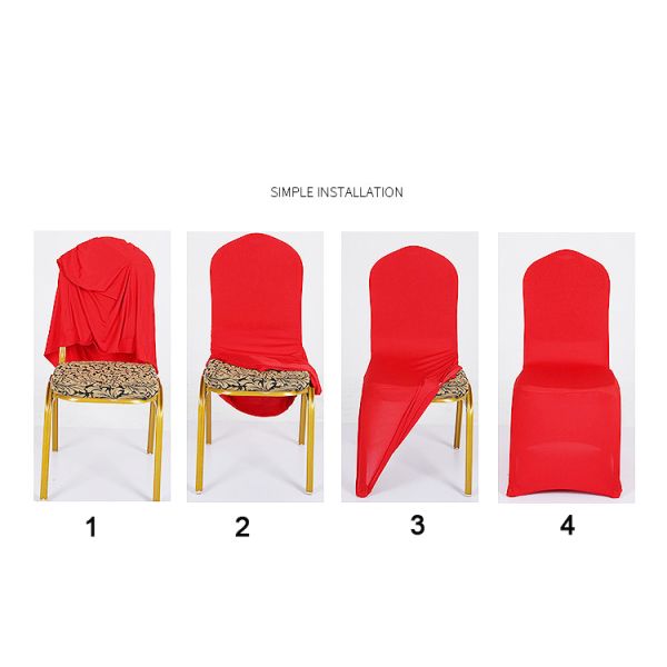 Washable Plain Stretch Banquet Chair Covers For Dining Chairs OEM