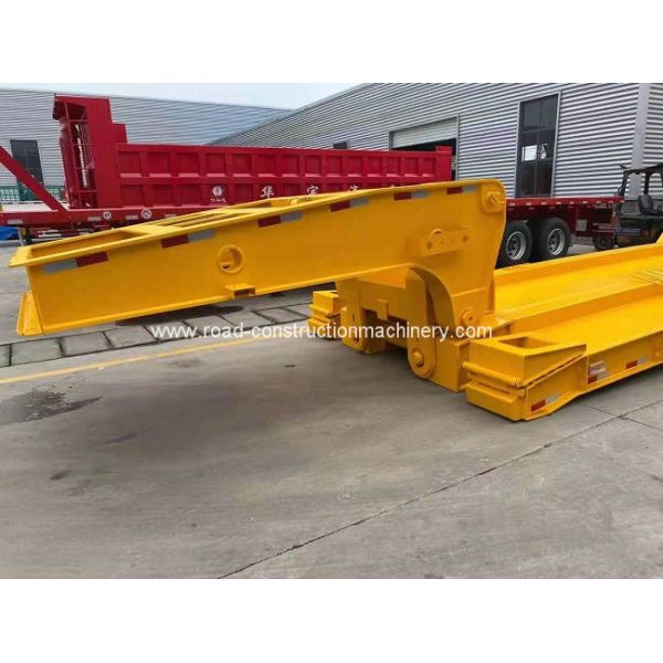 Gooseneck Detachable Lowbed Semi Trailer 10 Axle 5 Lines 150 Ton