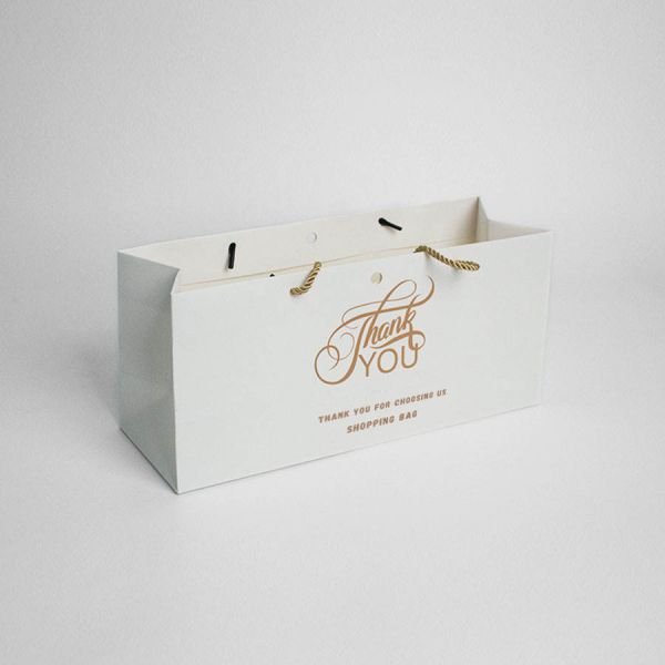 Luxury Printed Custom Logo Clothing Gift Paper Packaging Bags with Hand Length Handle