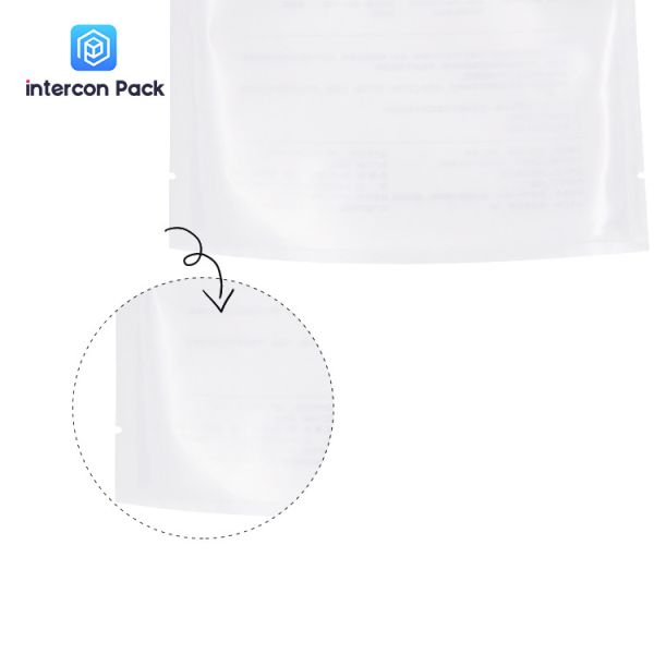 White Kraft Paper Composite Plastic Bags Translucent Protective Mask Packaging Bag
