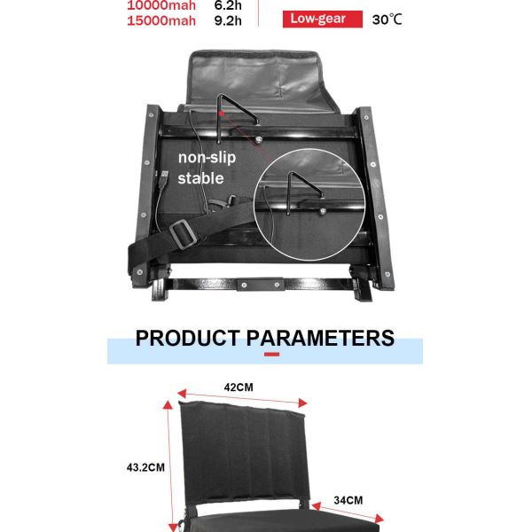 Cushion Warmers Folding Heated Chair Heated Stadium Seat For Bleachers