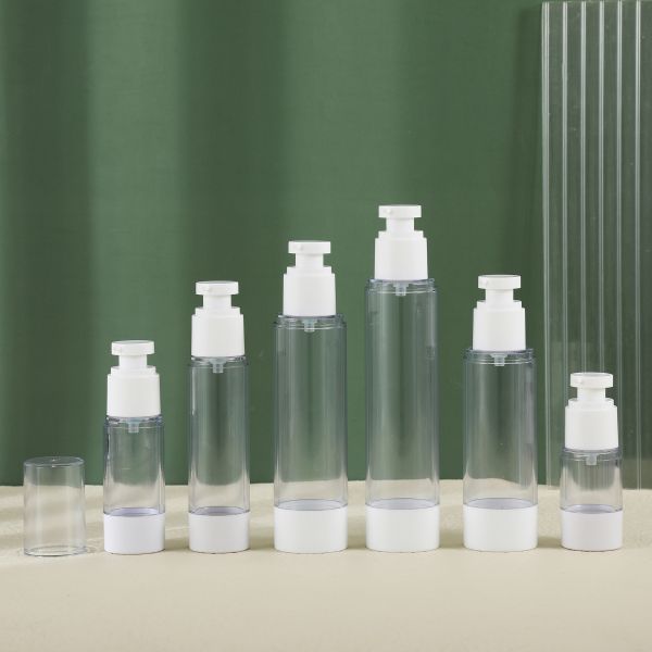 Full PP Airless Plastic Bottle 5ml 10ml 15ml 20ml 30ml 50ml Matte Black Airless Pump Bottle for Moisturizer and Serum