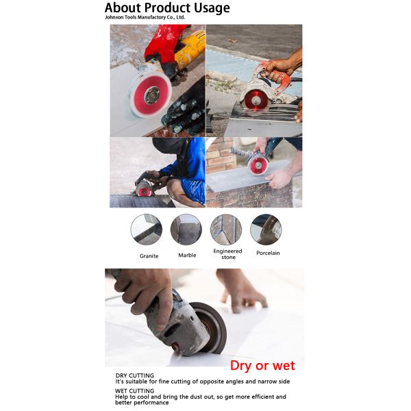 4.5 Inch Multipurpose Wet Dry Diamond Cutting Disc Reinforced Circular Diamond Saw Blade