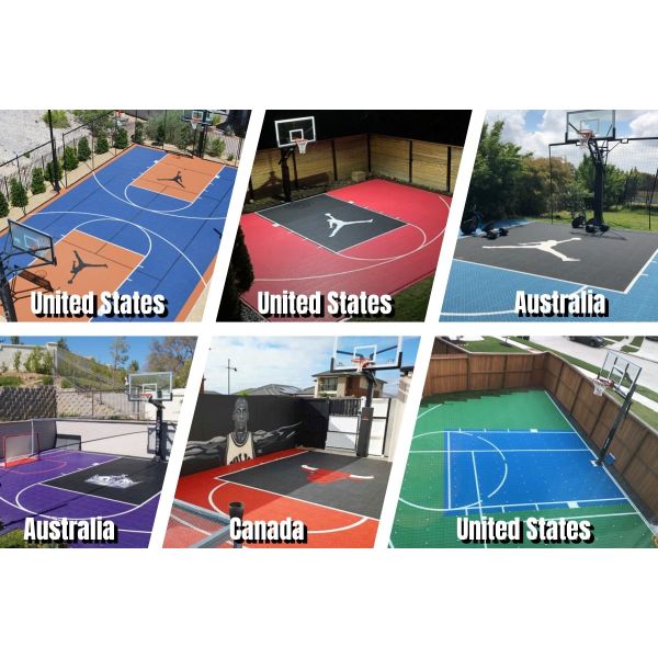 Pp Modular Interlocking Pickleball Sport Court Floor Tiles 3x3 Basketball Court Flooring