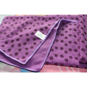 purple anti slip yoga mat towel