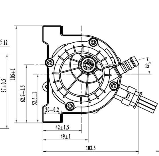 High Head Pressure 600Kpa Mini Coolant Pump Electric For EV Charging Devices' Cooling