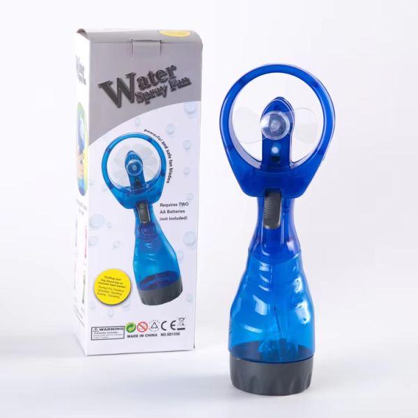 Battery Powered Summer Outdoor Travel Hand Held Standing Mini Portable Water Mist Spray Bottle Cooling Fan with Water Tank