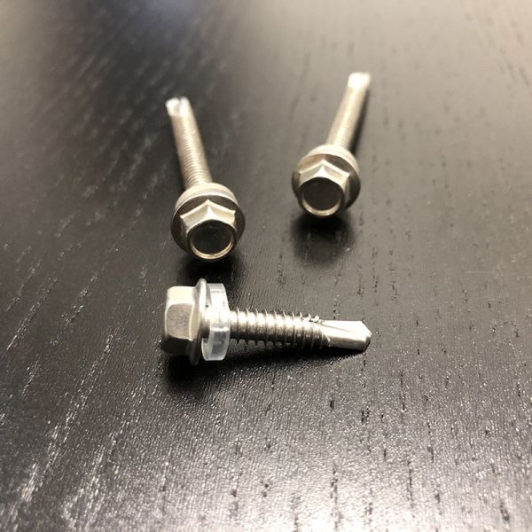 M5.5 X 50mm 410 Stainless Steel Self Drilling Screw Hex Washer Head For Roofing