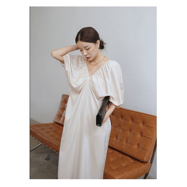 Five Point Sleeve Loose Women's Beachwear Dresses