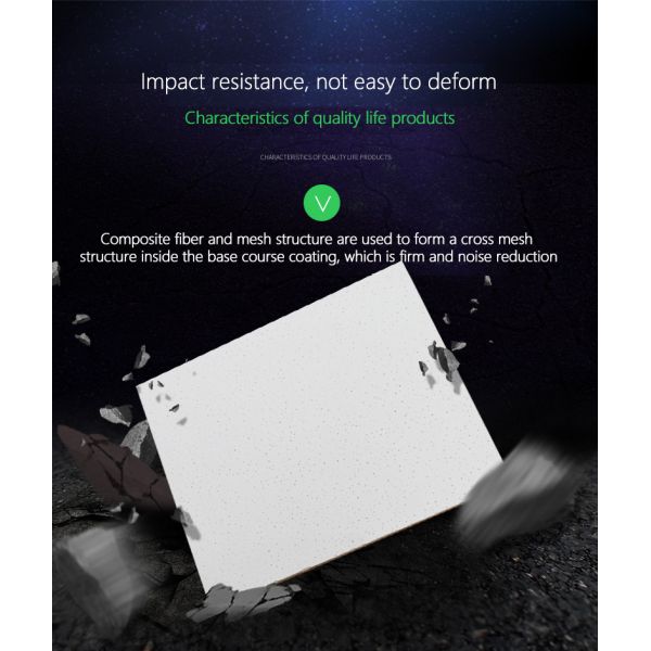 Square Mineral Wool Ceiling Panels for Modern Interior Design and Sound Absorption