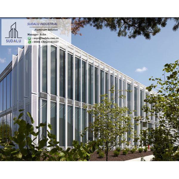 SUDALU Solar Shape Aluminum Facade Cladding Panel for Outdoor Decoration Metal Perforated Panel